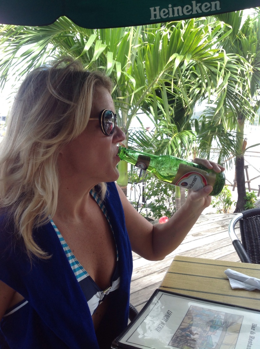 A refreshing Presidente beer makes it all alright...